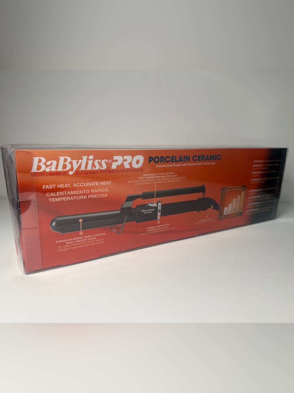 NIB BaBylissPRO Porcelain Ceramic 1" Marcel Curling Iron